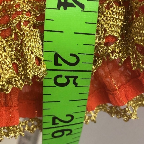 Womens Orange and Gold Krinkle Blouse.Large - Picture 9 of 11